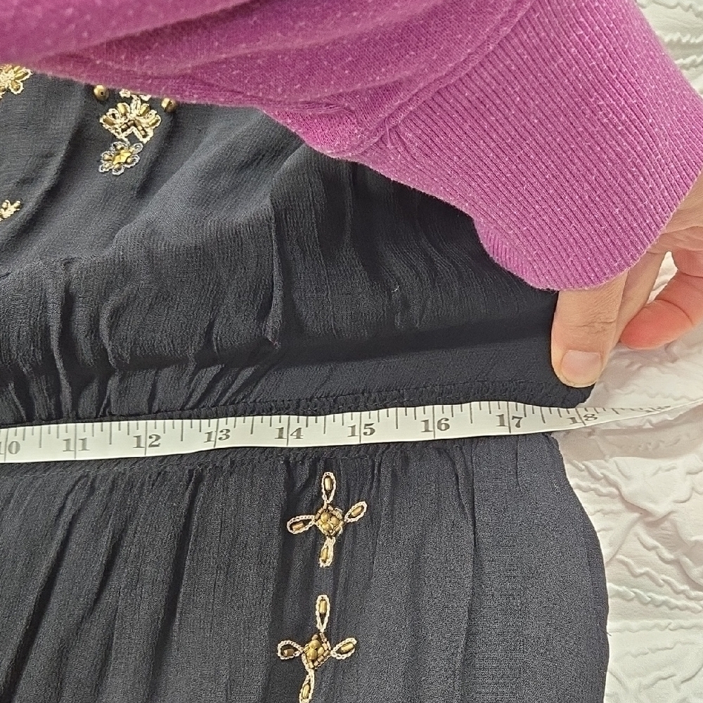 STUNNING Joie "Berline" Black Beaded Embellished Chiffon Dress - Picture 10 of 15